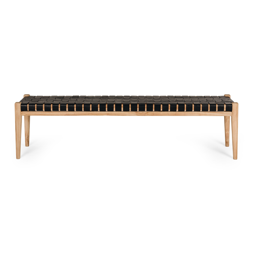 Indo Woven Bench 150 Black image 1